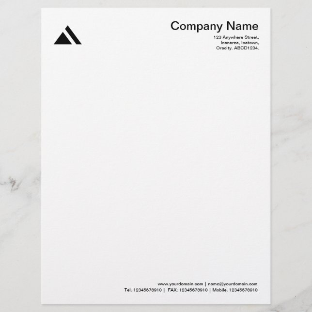 Papel Timbrado Forma Triangular 03 - Preto (Frente)