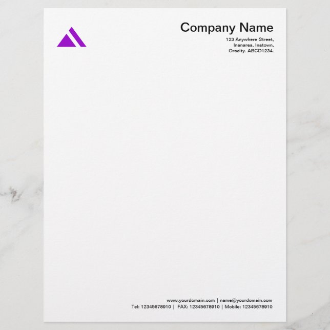 Papel Timbrado Forma Triangular 03 - Roxo (Frente)