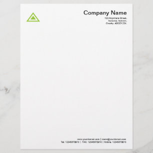 Papel Timbrado Forma Triangular - Verde marciano
