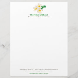 Papel Timbrado Frangipani Plumeria Saúde e Bem-Estar