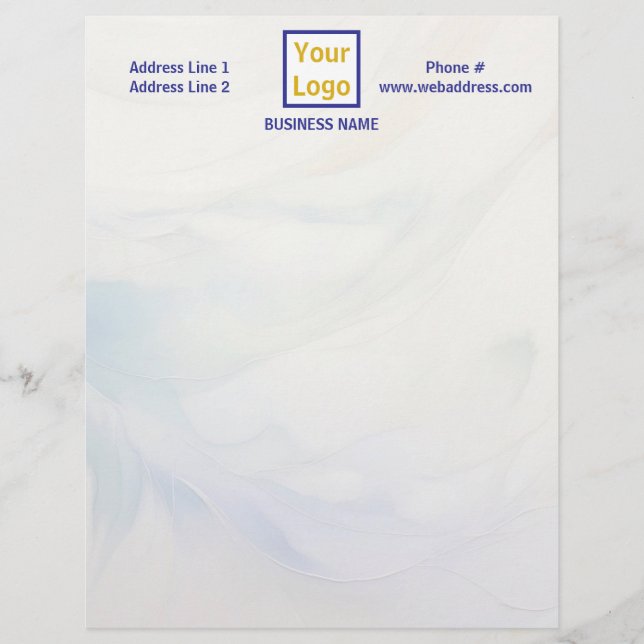 Papel Timbrado Fumaça Branca e Azul Gélido (Frente)