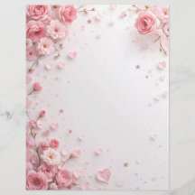 Fundo floral para uma letra em papel, para Valenti