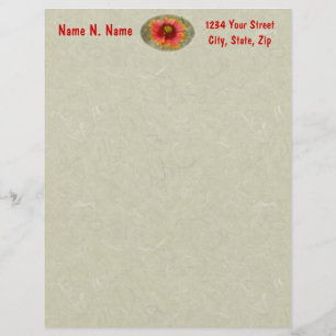 Papel Timbrado Gaillardia Wildflower (Flor de Cobertura) Letterhe