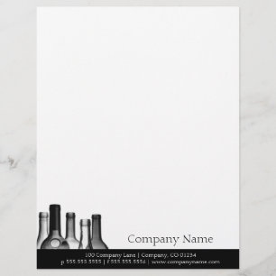 Papel Timbrado Garrafas De Vinho