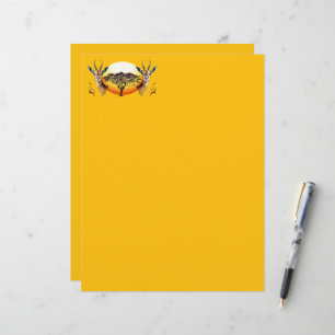 Papel Timbrado Gazelle African Antelope Wild Animal