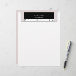 Papel Timbrado Geométrico Moderno Minimalista Elegante Profission
