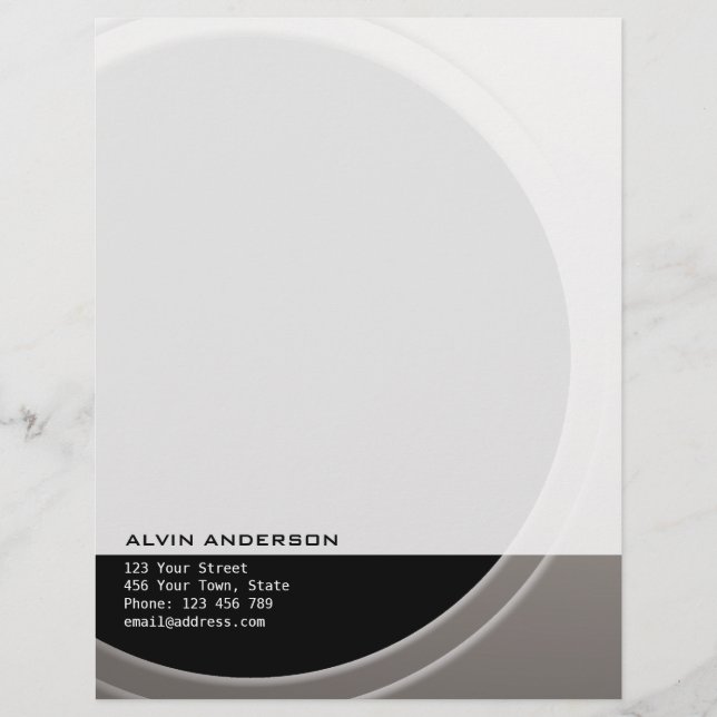 Papel Timbrado Geométrico Original Personalizável qualquer Texto  (Frente)