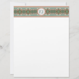 Papel Timbrado Gingko Border Letterhead