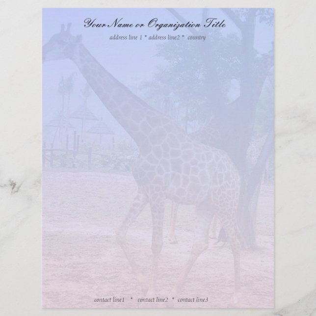 Papel Timbrado girafa (Frente)