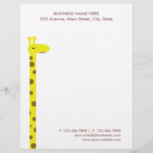 Papel Timbrado Girafa orgulhosa