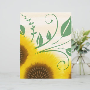 Papel Timbrado Girasóis Híbridos Nouveau