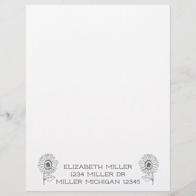 Papel Timbrado Girassóis (Frente)