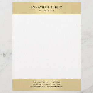 Papel Timbrado Glamor Dourado visual elegante Modelo moderno