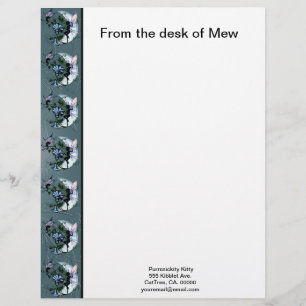 Papel Timbrado Glória da Manhã - Fada da Sombra e Gato Cósmico