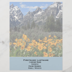 Papel Timbrado Grand Teton Springtime Souvenir Foto
