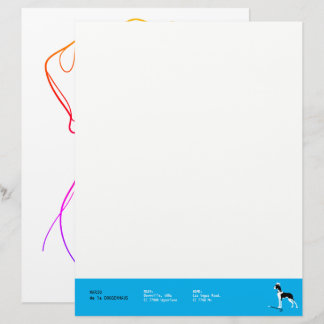 Papel Timbrado Grande Dane Sofisticado em Rosa