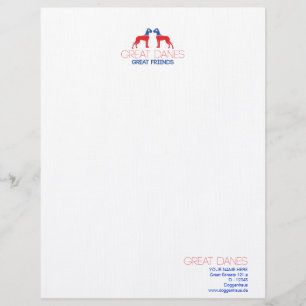 Papel Timbrado Grandes dinamarqueses - Amigos Excelentes