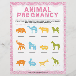 Papel Timbrado Gravidez Animal [Lace de luxo [rosa]]