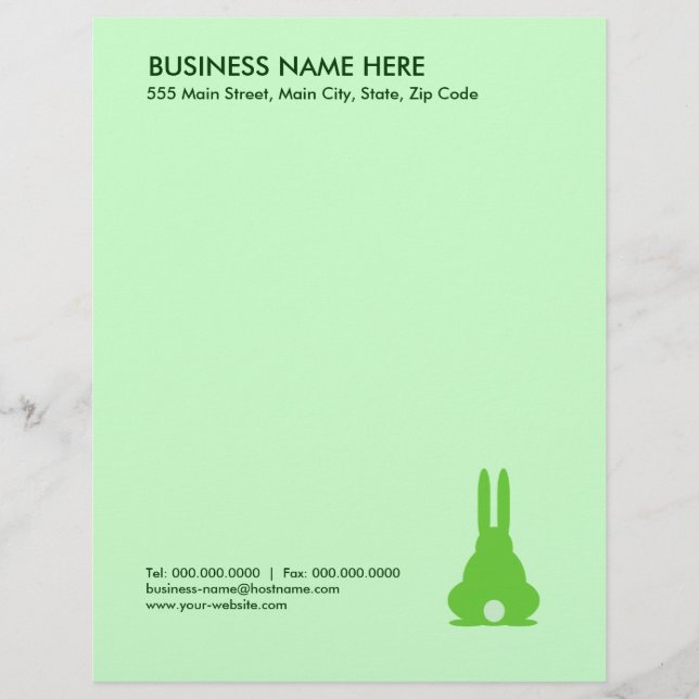 Papel Timbrado Green Bunny (Frente)