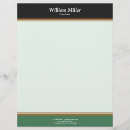 Papel Timbrado Greve Negra Minimalista Moderna