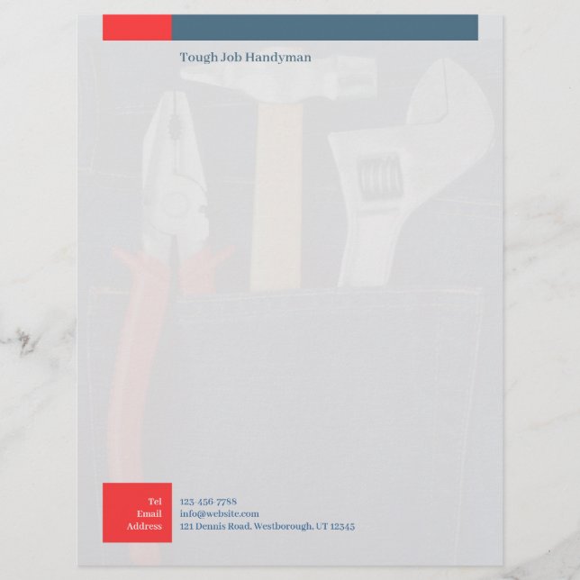 Papel Timbrado Handyman Letterhead (Frente)