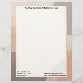 Papel Timbrado Harmonious Earth Tones Interior Design