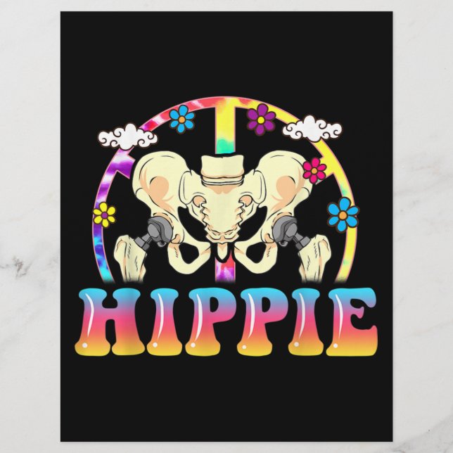 Papel Timbrado Hippie Hip Replacement Joint Surgery Engraçado (Frente)