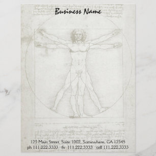 Papel Timbrado Homem Vitruviano por Leonardo da Vinci