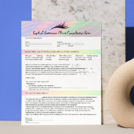 Papel Timbrado Hook Up Formato Alergy Patch Test Lashes Cliente