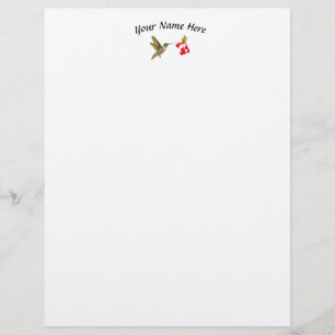 Papel Timbrado Hummingbird e Salvia adicionam seu nome
