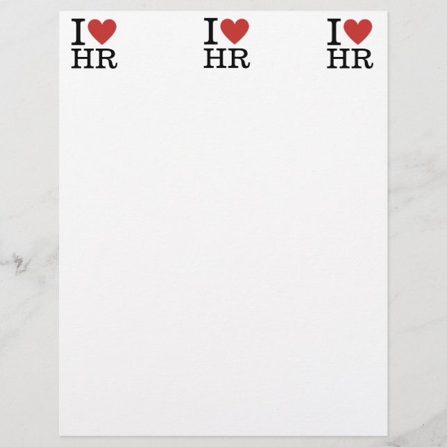 Papel Timbrado I ❤️ Love HR - Departamento de Recursos Humanos (Frente)