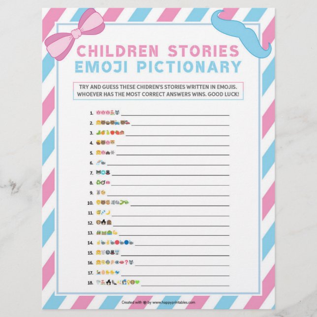 Papel Timbrado Imagem da História Infantil [Surpresa de Gênero] (Frente)