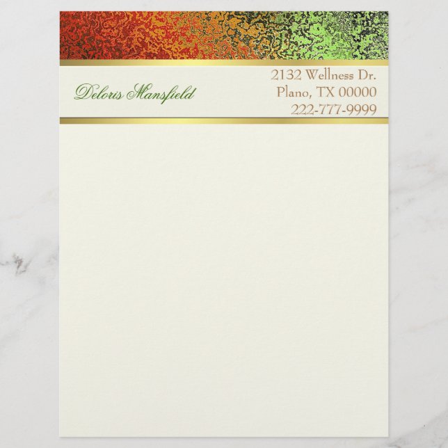 Papel Timbrado Imagem elegante do Foil Look Business Letterhead (Frente)