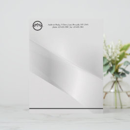 Papel Timbrado Imobiliária Prata Elegante