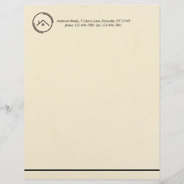 Papel Timbrado Imobiliário Minimalista Branco
