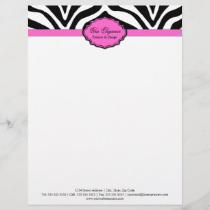 Papel Timbrado Impressão Elegante Zebra