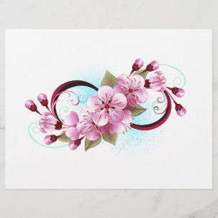 Papel Timbrado Infinidade com Flores de Flor Sakura