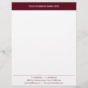 Papel Timbrado Informações Personalizadas do Nome da Empresa Cart