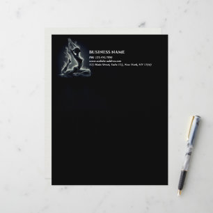 Papel Timbrado Instrutor Yoga Reiki Pose Rei Pigeon com uma perna