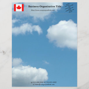 Papel timbrado internacional de negócios céu azul.