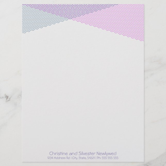Papel Timbrado Intersetando Chevrons, letterhead (Frente)