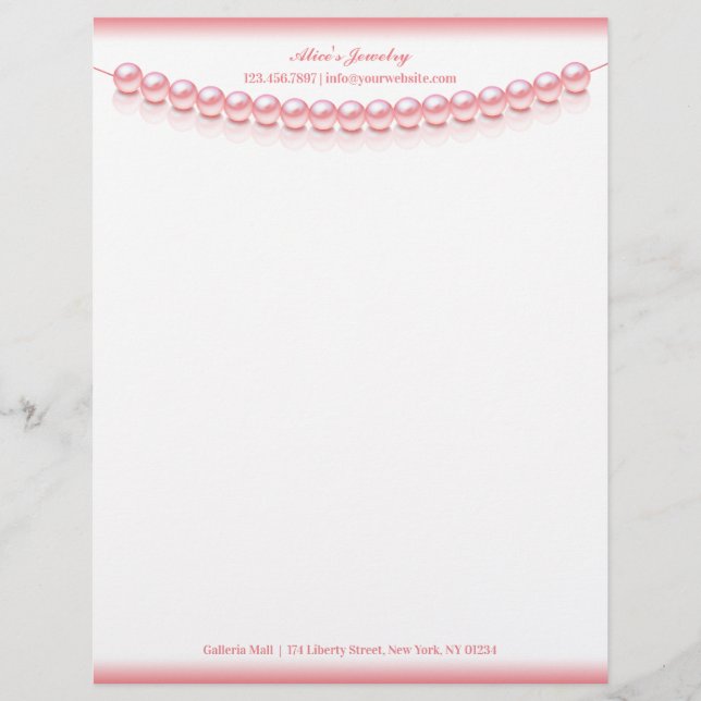 Papel Timbrado Joalharia Pearl Letterhead (Frente)