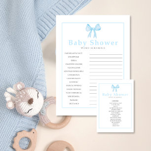 Papel Timbrado Jogo de Desembaralhar Palavras para Chá de Bebê Az