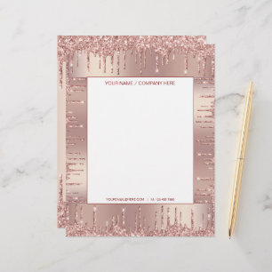 Papel Timbrado Lanterna Personalizada Glitter Dourada rosa