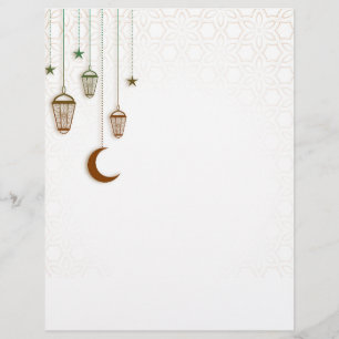 Papel Timbrado Lanternas e cabeça-de-lua