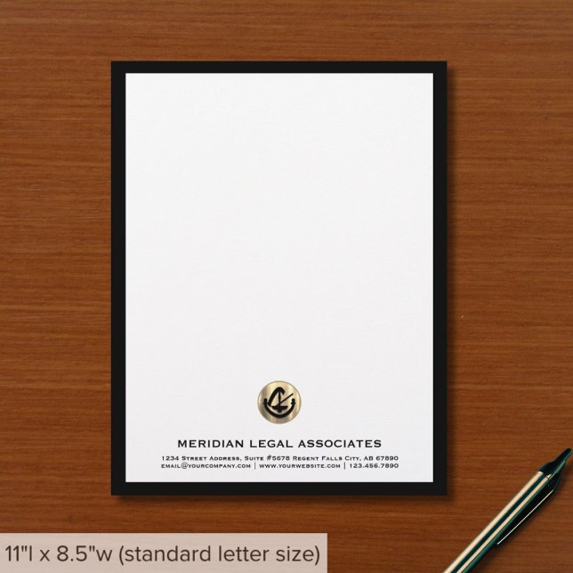 Papel Timbrado Lei Elegante Simples Letterhead (Criador carregado)