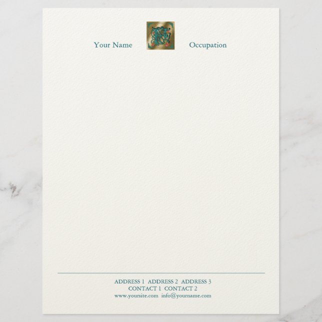 Papel Timbrado Letra Antica F - Letterhead (Frente)