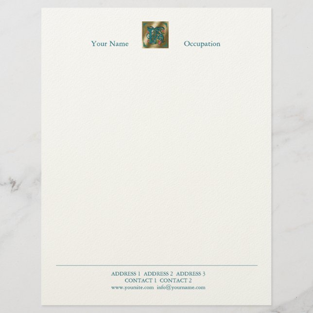 Papel Timbrado Letra Antica L - Letterhead (Frente)