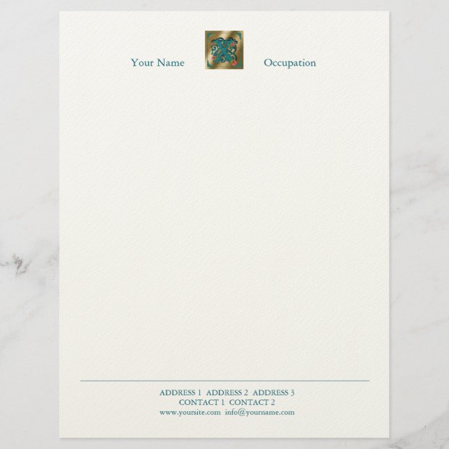 Papel Timbrado Letra Antiga X - Letterhead (Frente)