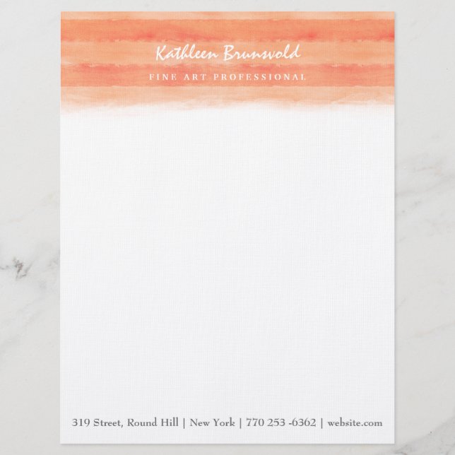 Papel Timbrado Letra "Autumn Glow" Watercolor (Frente)